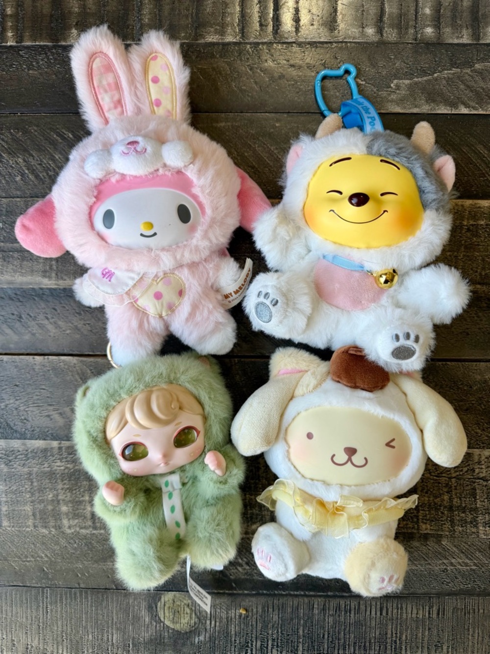 Set of 4 Pop Mart Collectible Figures